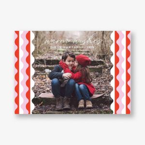 Retro Ric Rac Holiday Photo Card