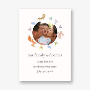 Baby Animal Photo Adoption Announcement