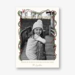 Minimal Garland Border Holiday Photo Card