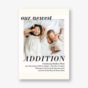 New Addition Photo Adoption Announcement