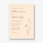 Dried Floral Wedding Invitation