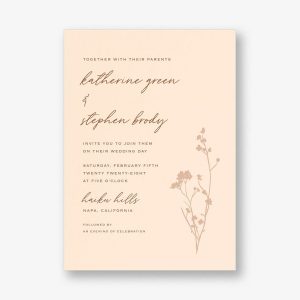 Dried Floral Wedding Invitation