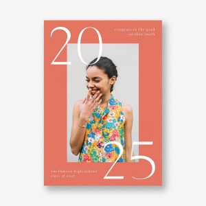 Big Bright Border Photo Graduation Announcement