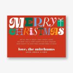 Retro Type Merry Christmas Holiday Card
