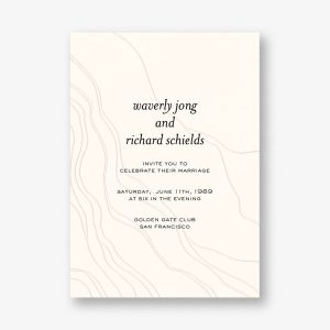 Wavy Impressions Wedding Invitation
