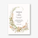 Floral Arc Wedding Invitation