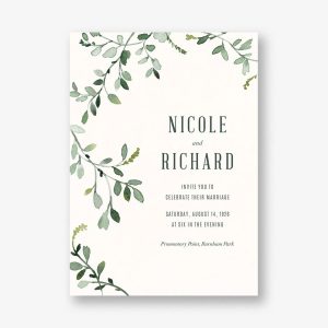 Leaflet Wedding Invitation