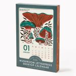 2026 Paper Source Mushroom Letterpress Desk Easel Calendar
