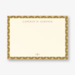 Cute Retro Floral Border Stationery