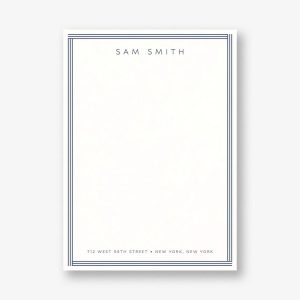 Triple Stripe Border Stationery