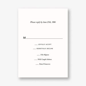 Floral Silhouette Response Card