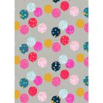 Pink Grey Balloons Flat Wrap