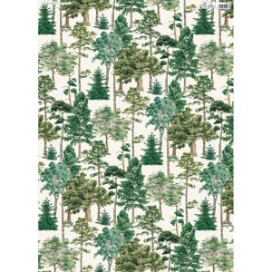 Evergreen Trees Flat Wrap