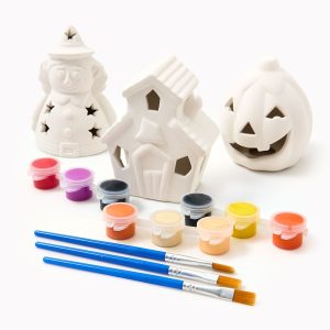 Paint Your Own Halloween Kit - Haunted House. Jack O'Lantern. Witch
