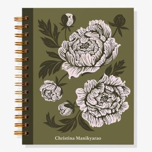 12-Month Delicate Peonies Custom Planner