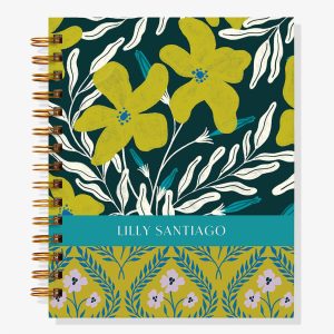 12-Month Patchwork Floral Custom Planner
