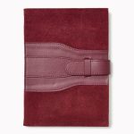 Burgundy Belted Suede Leather Journal