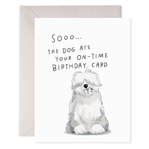 Sheepdog Belated Birthday Card