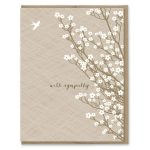 White Blossoms Sympathy Card