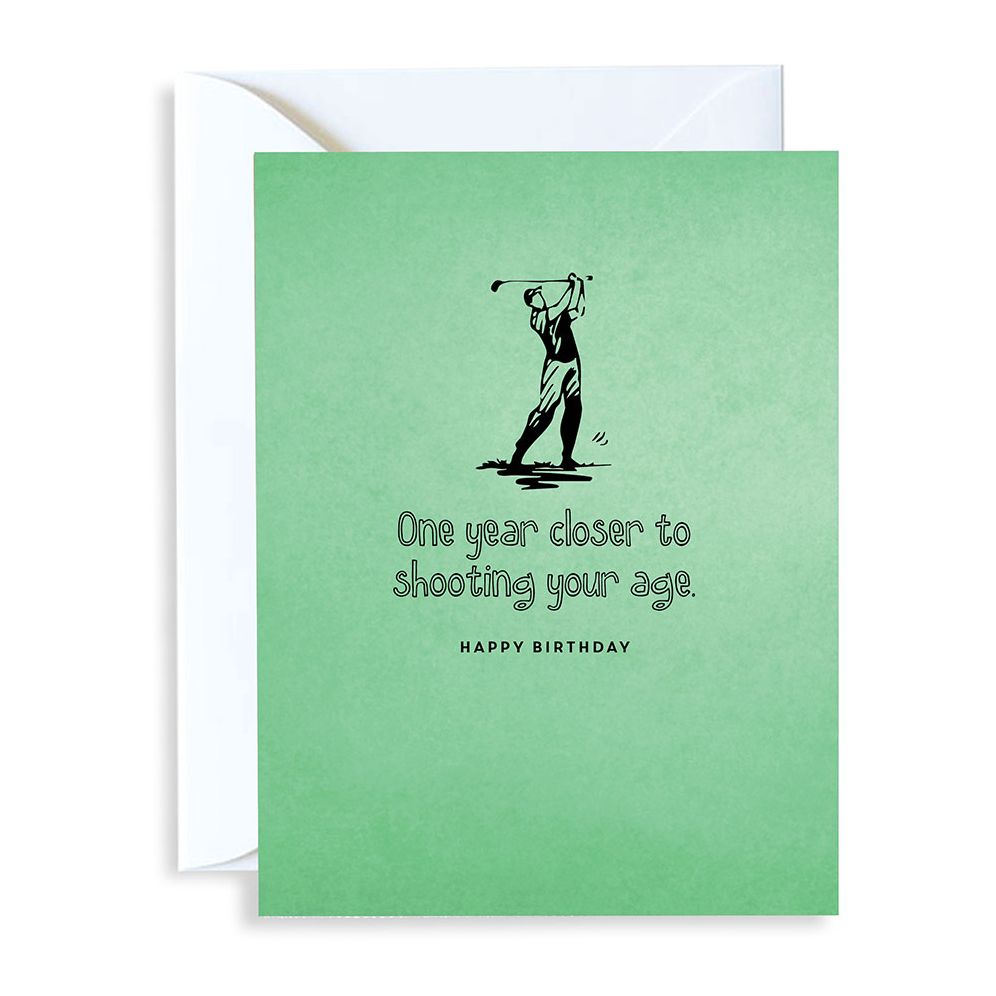 Shooting Your Age Golf Birthday Card