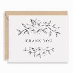 Dogwood Blossom Letterpress Thank You Letterpress Card
