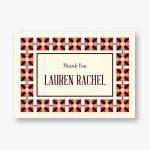 Floral Tile Bat Mitzvah Stationery
