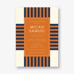 Striped Geo Bar Mitzvah Invitation