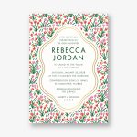 Tulip Field Foil Bat Mitzvah Invitation