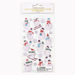Jolly Snowmen Puffy Sticker Sheet