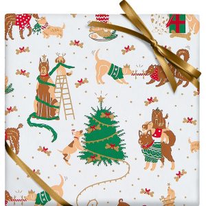 Christmas Dogs Handmade Paper