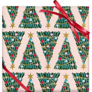 Festive Trees Continuous Roll Wrap
