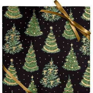 Twinkling Trees Continuous Roll Wrap