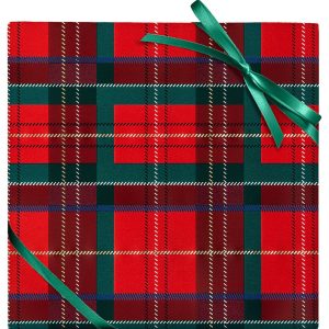 Holiday Plaid Stone Wrapping Paper