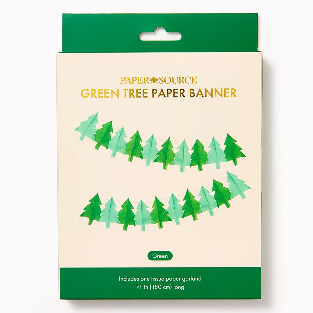 Green Tree Paper Banner