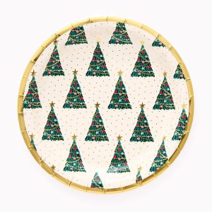 Festive Tree Round Plates