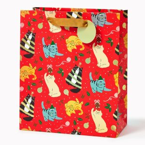 Christmas Cats Medium Gift Bag