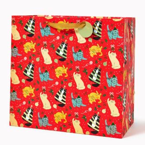 Christmas Cats Large Gift Bag