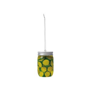 Jar of Pickles Glass Ornament