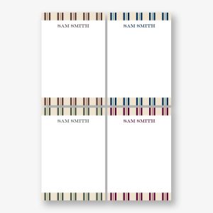 Pinstripe Personalized Notepad Set
