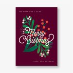 Bold Holly Script Holiday Card
