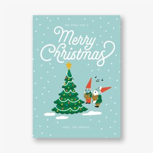 Caroling Gnomes Holiday Card