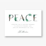 Peaceful Holly Holiday Card