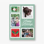 Holiday Stamp Collage Holiday Photo Card