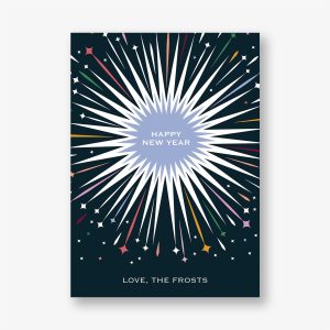 Vibrant Firework Holiday Card