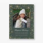 Scattered Snowflakes Foil Holiday Photo Card