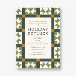 Patchwork Quilt Holiday Party Invitation