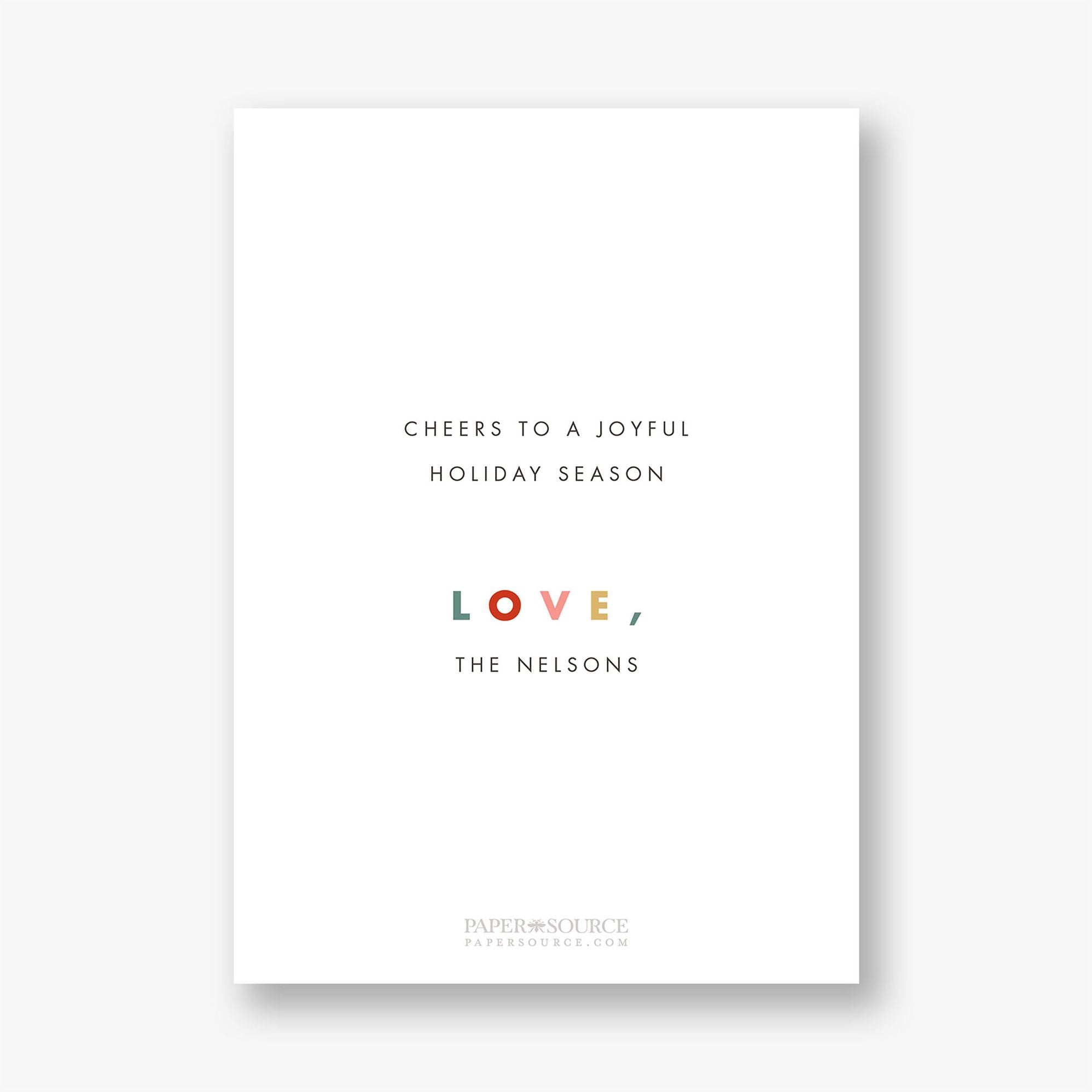 Colorful Peace Joy Love Holiday Photo Card - Image 5