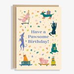 Pawesome Animals Birthday Card