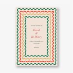 Holiday Ribbon Stripe Party Invitation