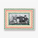 Holiday Ribbon Stripe Holiday Photo Card